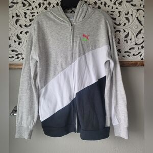 Puma Block Color Hooded Zipper Jacket Size Youth XL 18-20